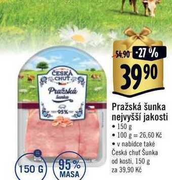 Albert Pražská šunka nejvyšší jakosti 150 g nabídka