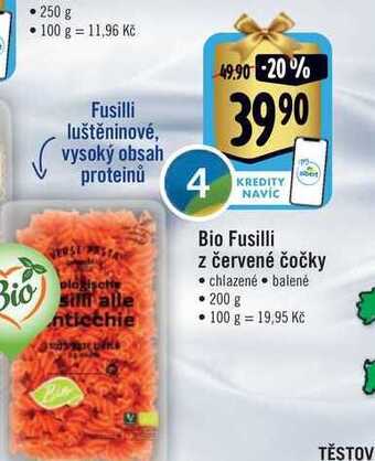Albert Bio fusilli z červené čočky 200 g nabídka
