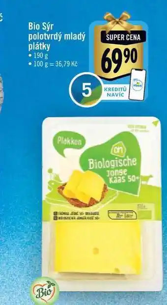 Albert Bio sýr polotvrdý mladý plátky 190 g nabídka