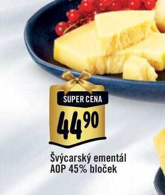Albert Švýcarský ementál aop 45% bloček 100 g nabídka