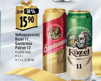 Albert Velkopopovický kozel 11 0,5 l nabídka