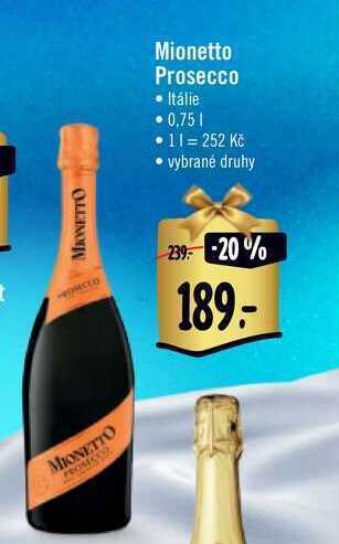 Albert Mionetto prosecco 0,75 l nabídka