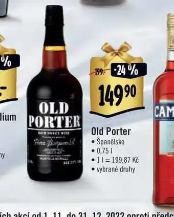 Albert Old porter 0,75 l nabídka