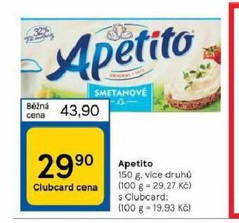 Tesco Apetito nabídka