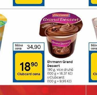 Tesco Ehrmann grand dessert nabídka