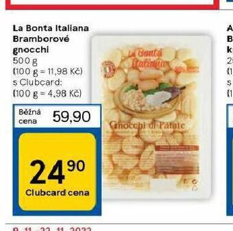 Tesco La bonita italiana bramborové gnocchi nabídka