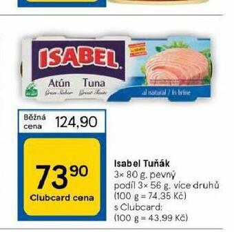 Tesco Isabel tuňák nabídka