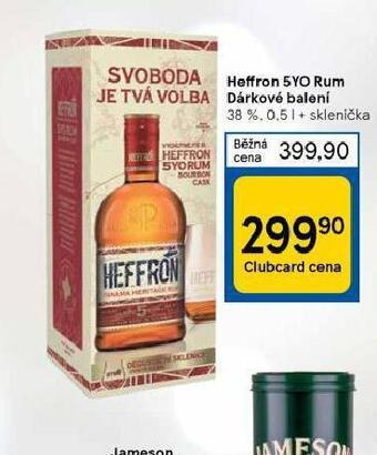 Tesco Heffron 5yo rum dárkové balení nabídka
