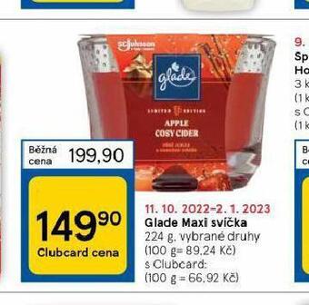 Tesco Glade maxi svíčka nabídka