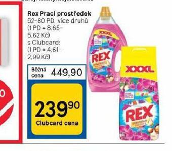 Tesco Rex prací prostředek nabídka