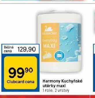 Tesco Harmony kuchyňské utěrky nabídka