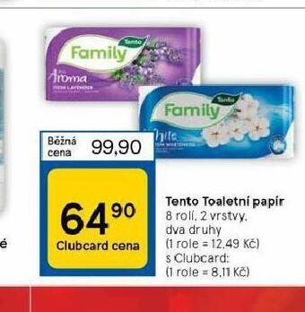 Tesco Tento toaletní papír nabídka
