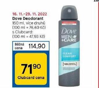 Tesco Dove deodorant nabídka
