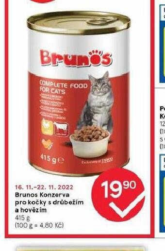Tesco Brunos konzerva pro kočky nabídka