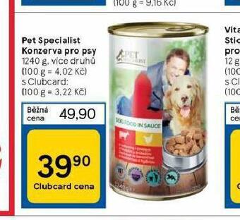 Tesco Pet specialist konzerva pro psy nabídka