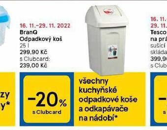 Tesco Odpadkový koš nabídka