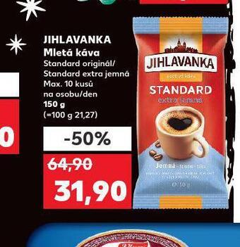 Kaufland Jihlavanka mletá káva nabídka