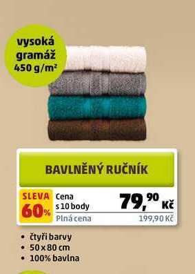 Penny Market Bavlněný ručník nabídka