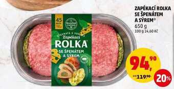 Zapékací rolka se špenátem a sýrem, 650 g