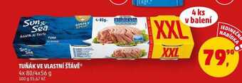Penny Market Tuňák ve vlastní šťávě, 4x 80 g nabídka