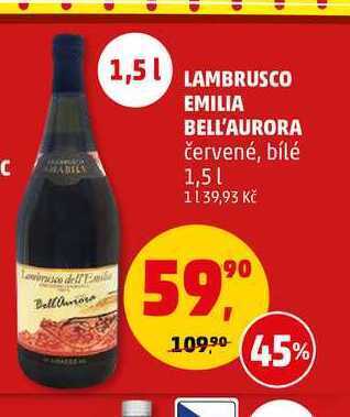 Penny Market Lambrusco emilia bell'aurora, 1,5 l nabídka