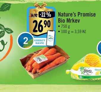 Albert Nature's promise bio mrkev 750 g nabídka