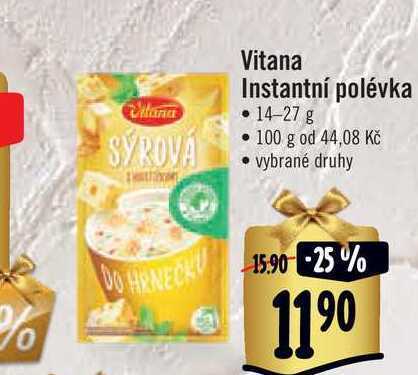 Albert Vitana instantní polévka • 14-27 g nabídka