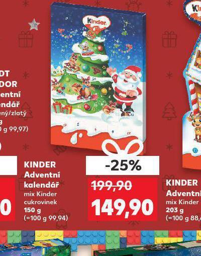 Kaufland Kinder adventní kalendář nabídka