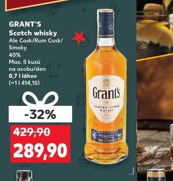 Kaufland Grant´s scotch whisky nabídka