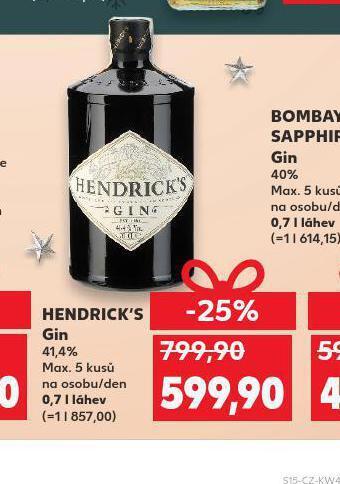 Kaufland Hendrick´s gin nabídka