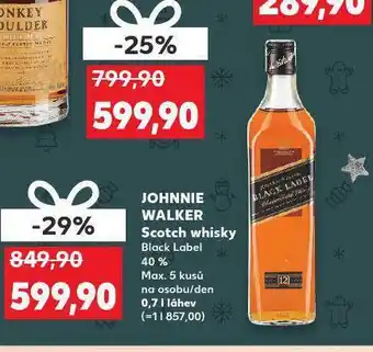 Kaufland Johnnie walker scotch whisky nabídka