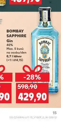 Kaufland Bombay dapphire gin nabídka