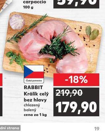 Kaufland Králík celý bez hlavy nabídka