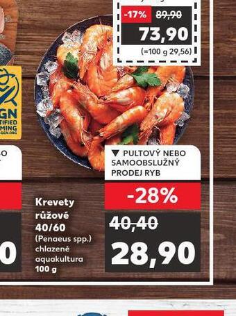 Kaufland Krevety růžové nabídka
