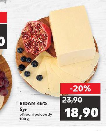 Kaufland Eidam 45% sýr nabídka