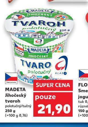 Kaufland Madeta jihočeský tvaroh nabídka