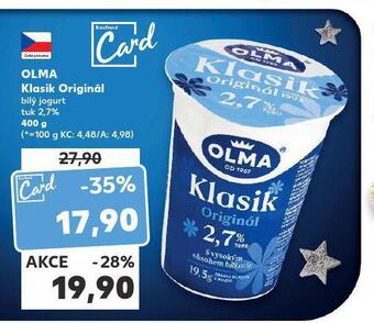 Kaufland Olma klasik originál bílý jogurt nabídka