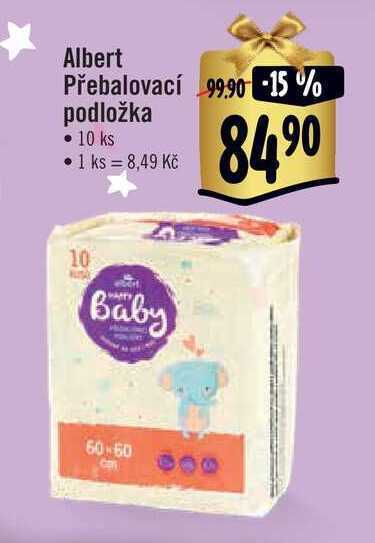 Albert Albert přebalovací podložka • 10 ks nabídka
