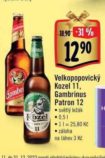 Albert Gambrinus patron 12 0,5 l nabídka
