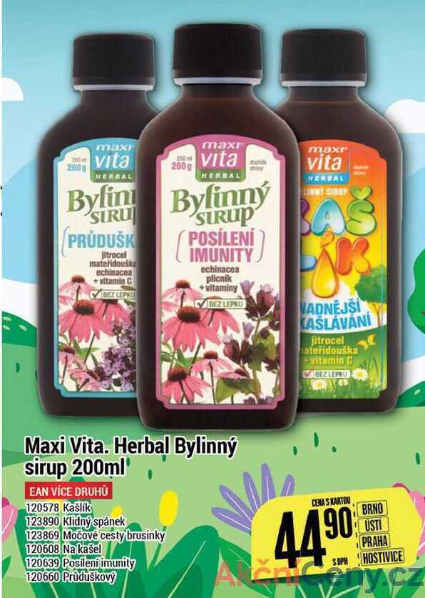 Tamda Foods Maxi vita. herbal bylinný sirup 200 ml nabídka