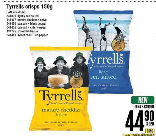 Tamda Foods Tyrrells crisps 150g nabídka