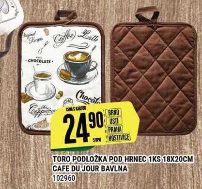 Tamda Foods Toro podložka pod hrnec 1ks 18x20cm cafe du jour bavlna nabídka