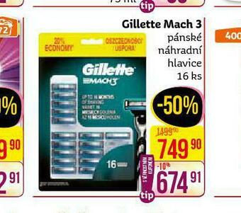 Teta Gillette mach 3 pánské náhradní hlavice nabídka
