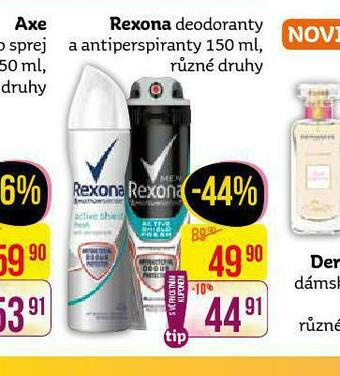 Teta Rexona deodorant, antiperspirant nabídka