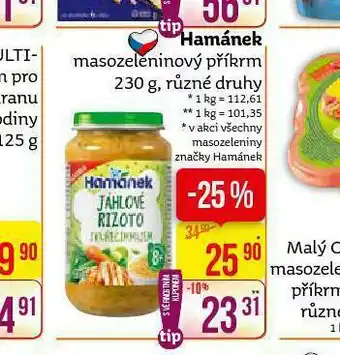 Teta Hamánek dětský masozeleninový příkrm nabídka