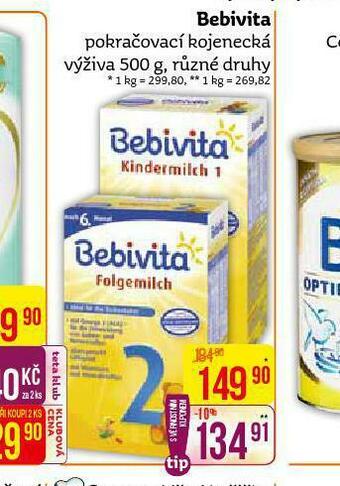 Teta Bebivita pokračovací kojenecká výživa nabídka