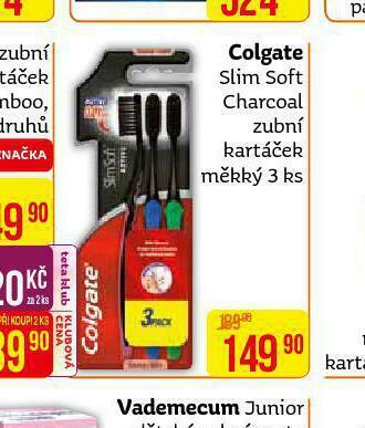 Teta Colgate slim soft charcoal zubní kartáček nabídka