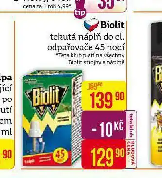 Teta Biolit tekutá náplně nabídka
