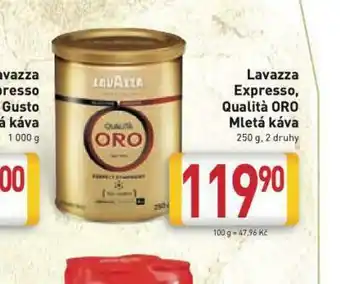 Billa Lavaza espresso nabídka