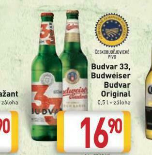 Billa Pivo budweiser budvar nabídka